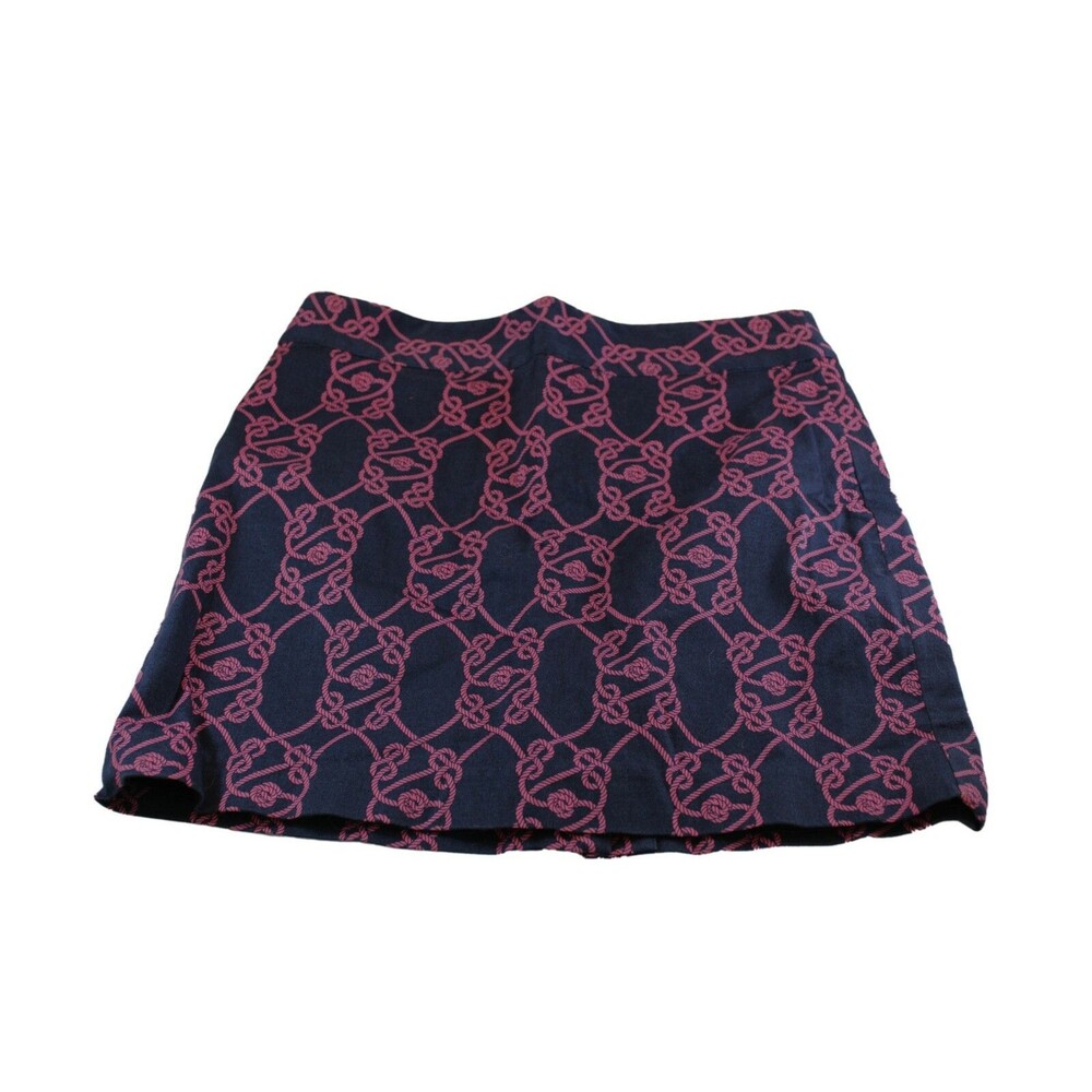 Vineyard Vines Navy Blue & Pink Size 0 Lined Nautical Preppy Skirt Ropes